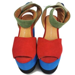 2000's Jeffrey Campbell Ibiza Colour Block Wedge